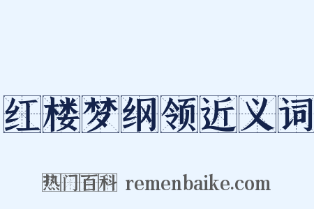 红楼梦纲领近义词是什么意思的图片